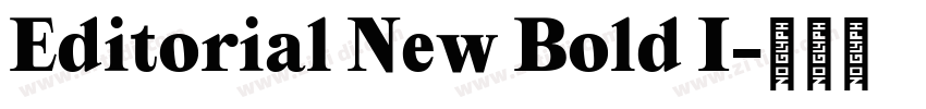 Editorial New Bold I字体转换